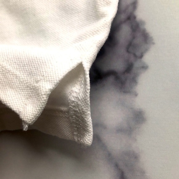 Gap Kids Short Sleeve Polo Shirt In Solid White Unisex Girls Size 4-5 XS - Picture 7 of 9